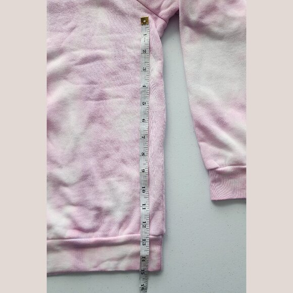 NEW Tie Dye Pink Hand-Dyed Pullover Sweatshirt with Soft Fleece Interior - Picture 5 of 6